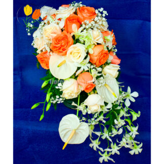 Ramo con rosas anthurios y orquidea