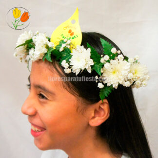 tocado blanco sencillo