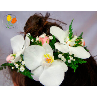 Tocado de orquidea phalaenopsis